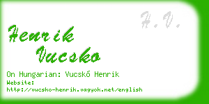 henrik vucsko business card