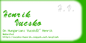 henrik vucsko business card